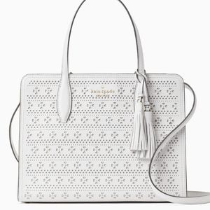 Kate spade rowe perf medium top zip satchel